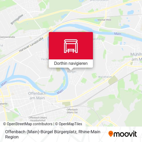 Offenbach (Main)-Bürgel Bürgerplatz Karte