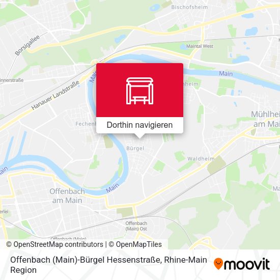 Offenbach (Main)-Bürgel Hessenstraße Karte