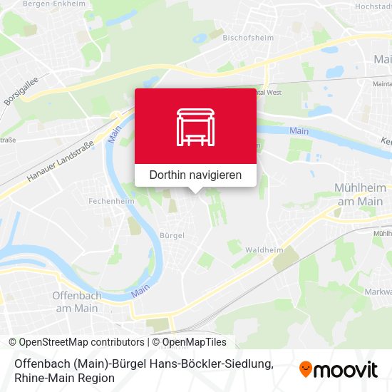 Offenbach (Main)-Bürgel Hans-Böckler-Siedlung Karte
