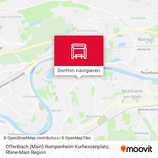 Offenbach (Main)-Rumpenheim Kurhessenplatz Karte