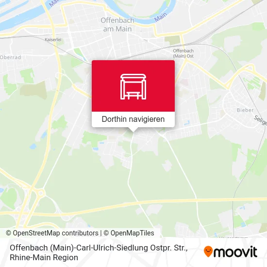 Offenbach (Main)-Carl-Ulrich-Siedlung Ostpr. Str. Karte