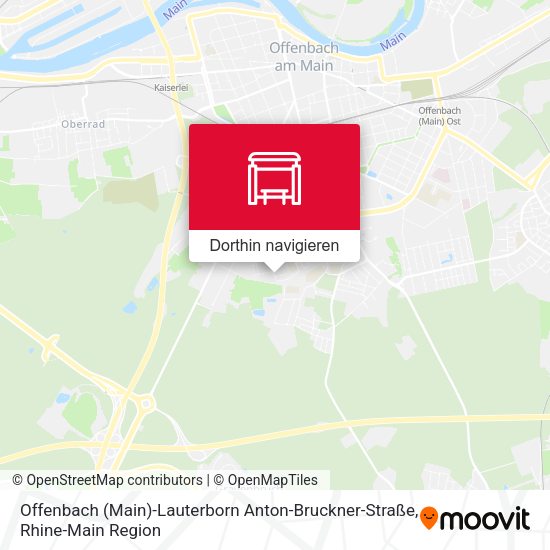 Offenbach (Main)-Lauterborn Anton-Bruckner-Straße Karte