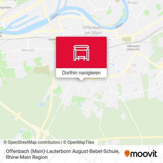 Offenbach (Main)-Lauterborn August-Bebel-Schule Karte