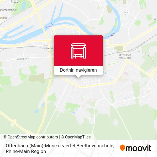 Offenbach (Main)-Musikerviertel Beethovenschule Karte