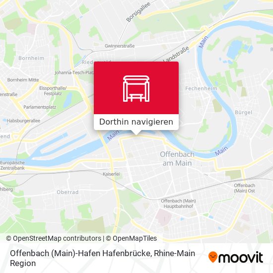 Offenbach (Main)-Hafen Hafenbrücke Karte