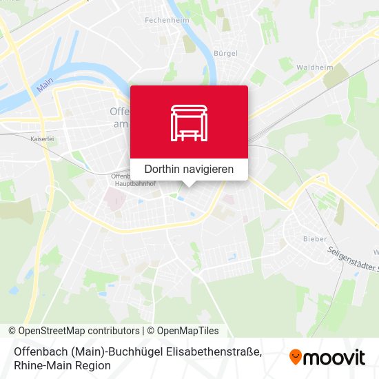 Offenbach (Main)-Buchhügel Elisabethenstraße Karte
