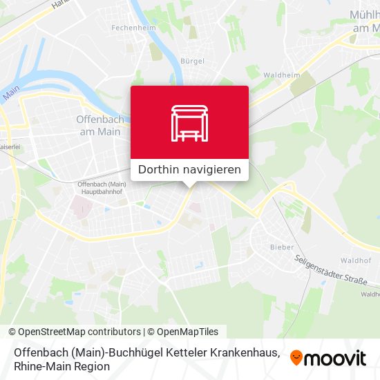 Offenbach (Main)-Buchhügel Ketteler Krankenhaus Karte