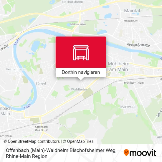 Offenbach (Main)-Waldheim Bischofsheimer Weg Karte