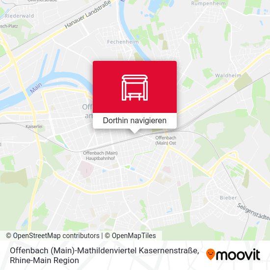 Offenbach (Main)-Mathildenviertel Kasernenstraße Karte