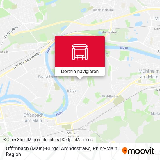 Offenbach (Main)-Bürgel Arendsstraße Karte