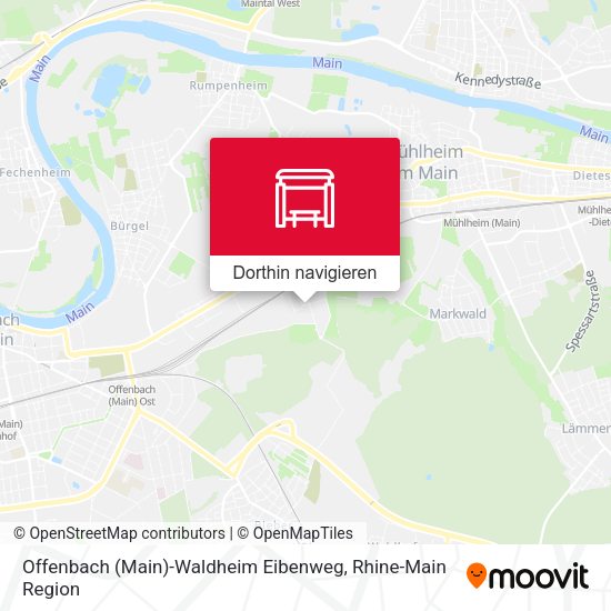 Offenbach (Main)-Waldheim Eibenweg Karte