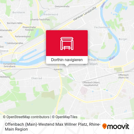 Offenbach (Main)-Westend Max Willner Platz Karte