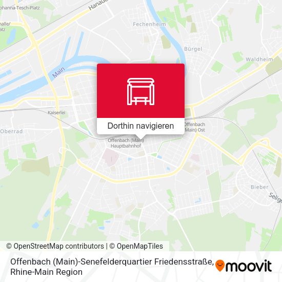 Offenbach (Main)-Senefelderquartier Friedensstraße Karte