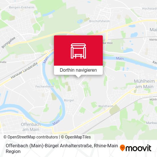 Offenbach (Main)-Bürgel Anhalterstraße Karte