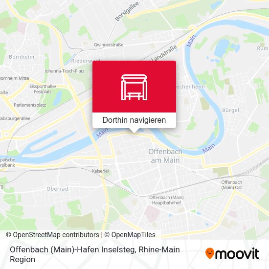 Offenbach (Main)-Hafen Inselsteg Karte