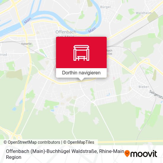 Offenbach (Main)-Buchhügel Waldstraße Karte