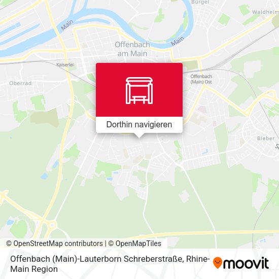 Offenbach (Main)-Lauterborn Schreberstraße Karte