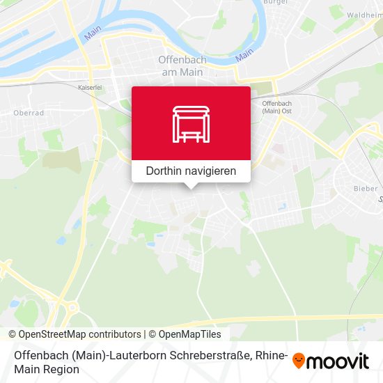 Offenbach (Main)-Lauterborn Schreberstraße Karte