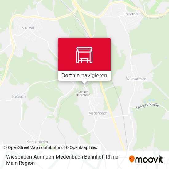 Wiesbaden-Auringen-Medenbach Bahnhof Karte