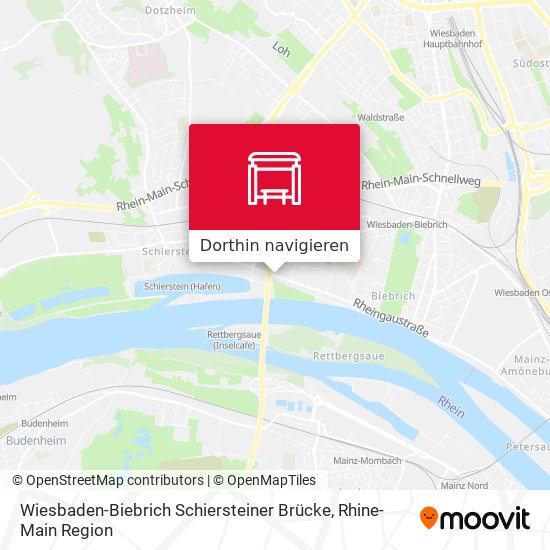 Wiesbaden-Biebrich Schiersteiner Brücke Karte