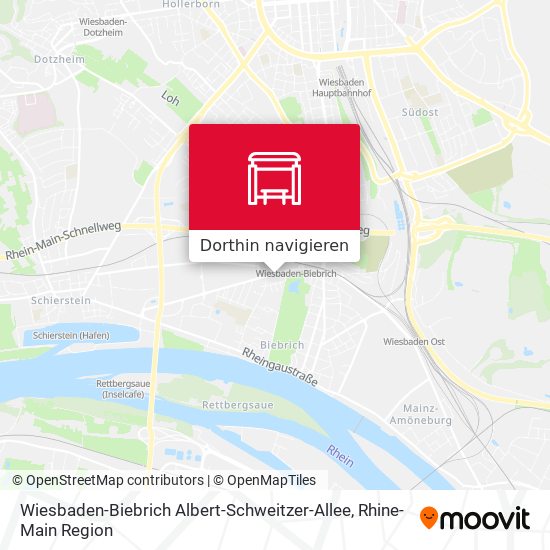 Wiesbaden-Biebrich Albert-Schweitzer-Allee Karte