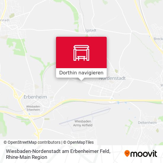 Wiesbaden-Nordenstadt am Erbenheimer Feld Karte