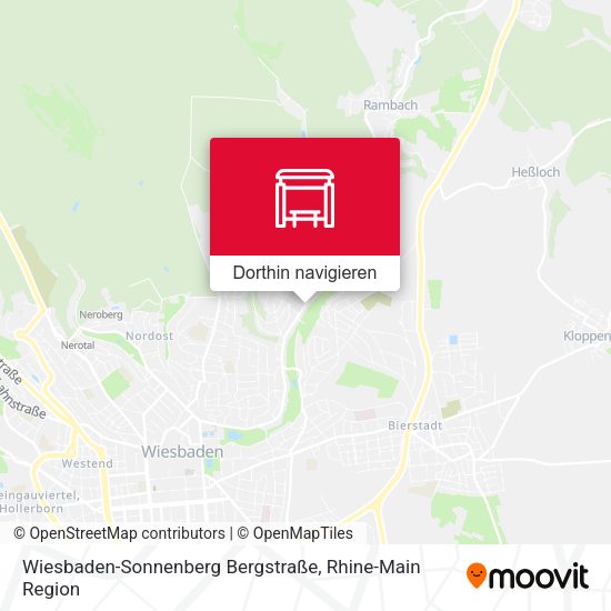 Wiesbaden-Sonnenberg Bergstraße Karte