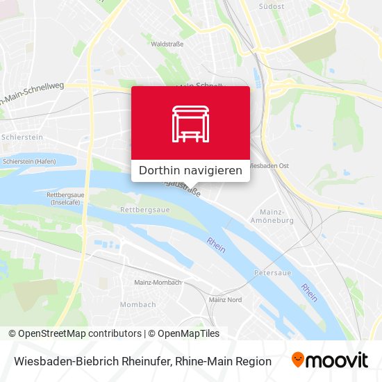 Wiesbaden-Biebrich Rheinufer Karte