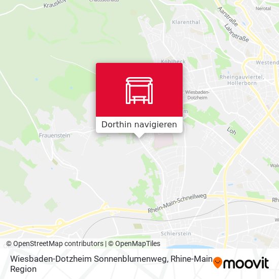 Wiesbaden-Dotzheim Sonnenblumenweg Karte