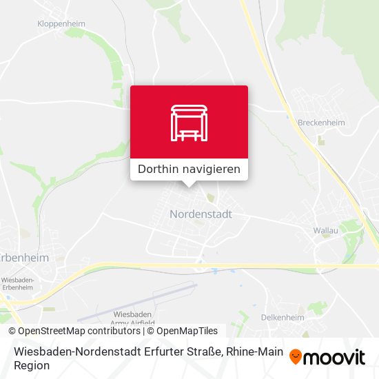 Wiesbaden-Nordenstadt Erfurter Straße Karte