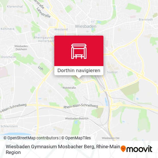 Wiesbaden Gymnasium Mosbacher Berg Karte