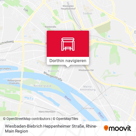 Wiesbaden-Biebrich Heppenheimer Straße Karte