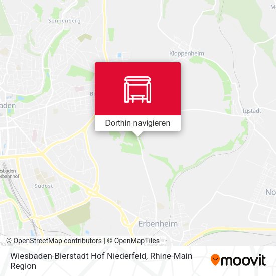Wiesbaden-Bierstadt Hof Niederfeld Karte