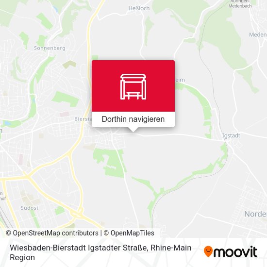 Wiesbaden-Bierstadt Igstadter Straße Karte