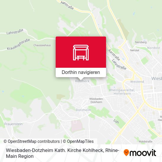 Wiesbaden-Dotzheim Kath. Kirche Kohlheck Karte
