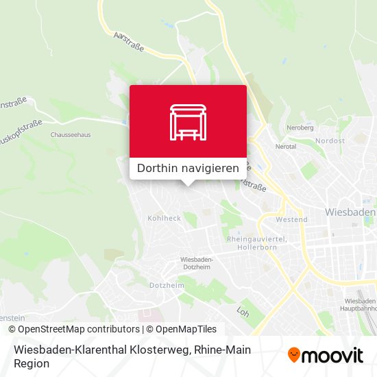 Wiesbaden-Klarenthal Klosterweg Karte