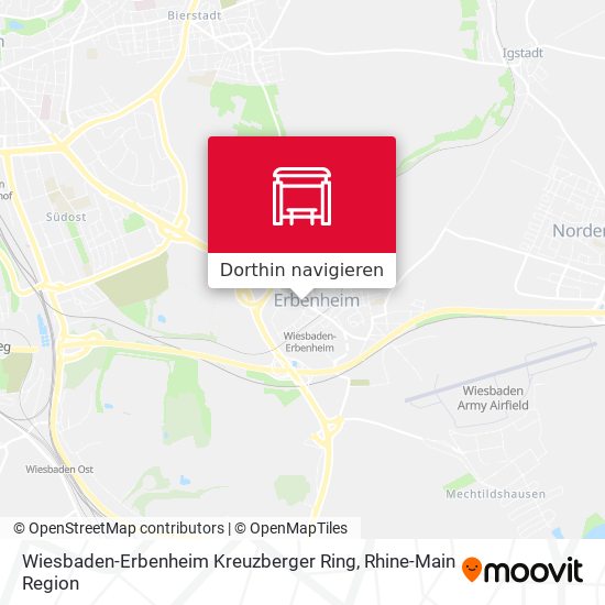 Wiesbaden-Erbenheim Kreuzberger Ring Karte
