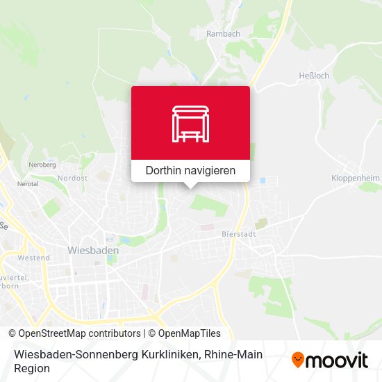 Wiesbaden-Sonnenberg Kurkliniken Karte