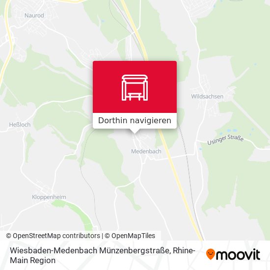 Wiesbaden-Medenbach Münzenbergstraße Karte