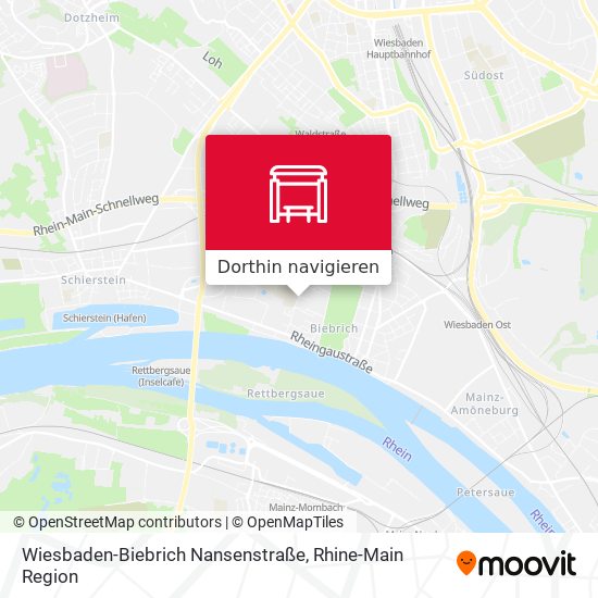 Wiesbaden-Biebrich Nansenstraße Karte