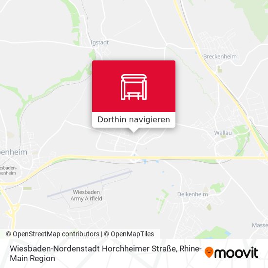 Wiesbaden-Nordenstadt Horchheimer Straße Karte