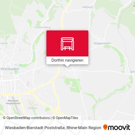 Wiesbaden-Bierstadt Poststraße Karte