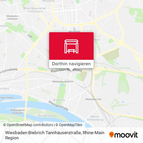 Wiesbaden-Biebrich Tannhäuserstraße Karte