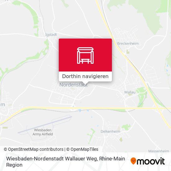 Wiesbaden-Nordenstadt Wallauer Weg Karte