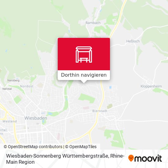 Wiesbaden-Sonnenberg Württembergstraße Karte