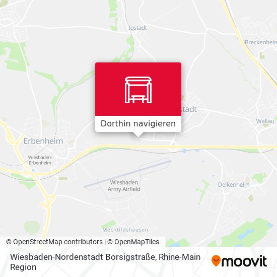 Wiesbaden-Nordenstadt Borsigstraße Karte