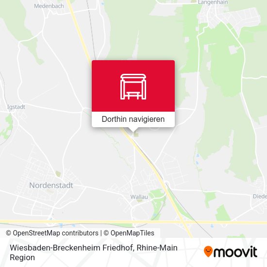 Wiesbaden-Breckenheim Friedhof Karte