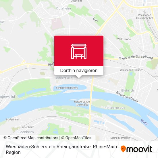 Wiesbaden-Schierstein Rheingaustraße Karte