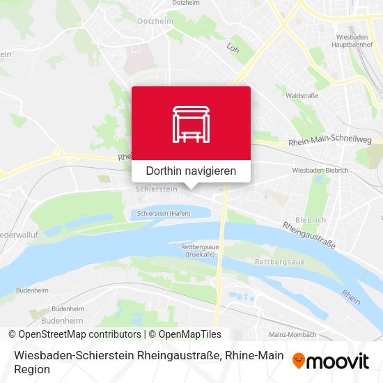 Wiesbaden-Schierstein Rheingaustraße Karte