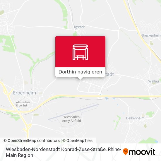 Wiesbaden-Nordenstadt Konrad-Zuse-Straße Karte